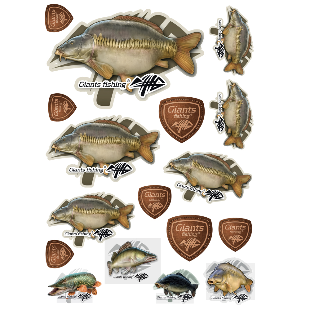 Mix nálepek Giants Fishing Kapr řádkáč ( 10ks )