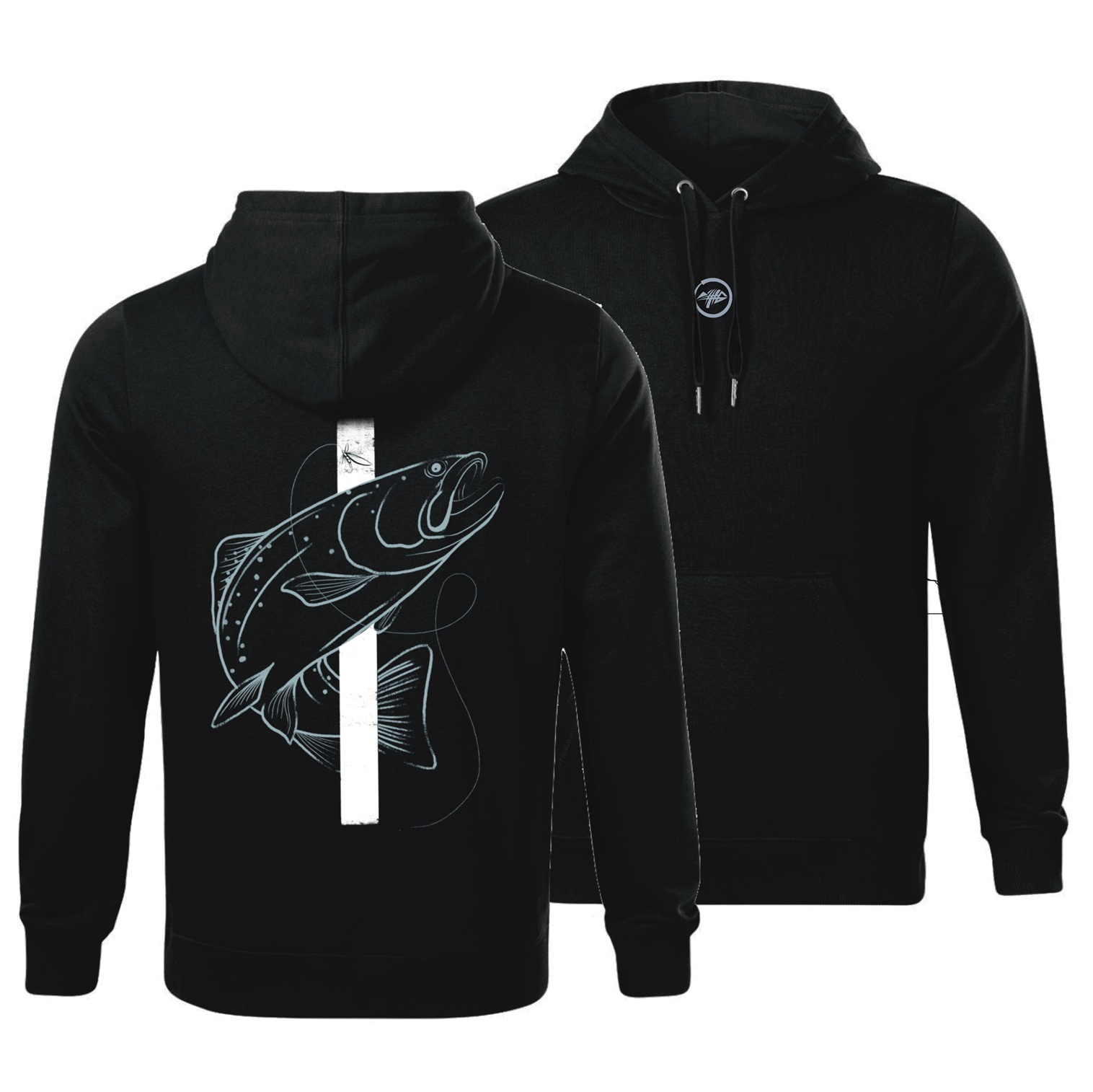 Giants Fishing Mikina pánská černá Pstruh